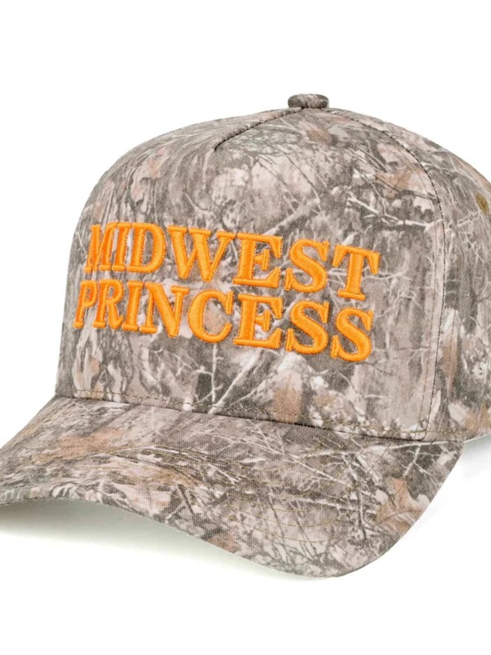 NWT Midwest Princess Camo Baseball Cap with Orange Embroidery